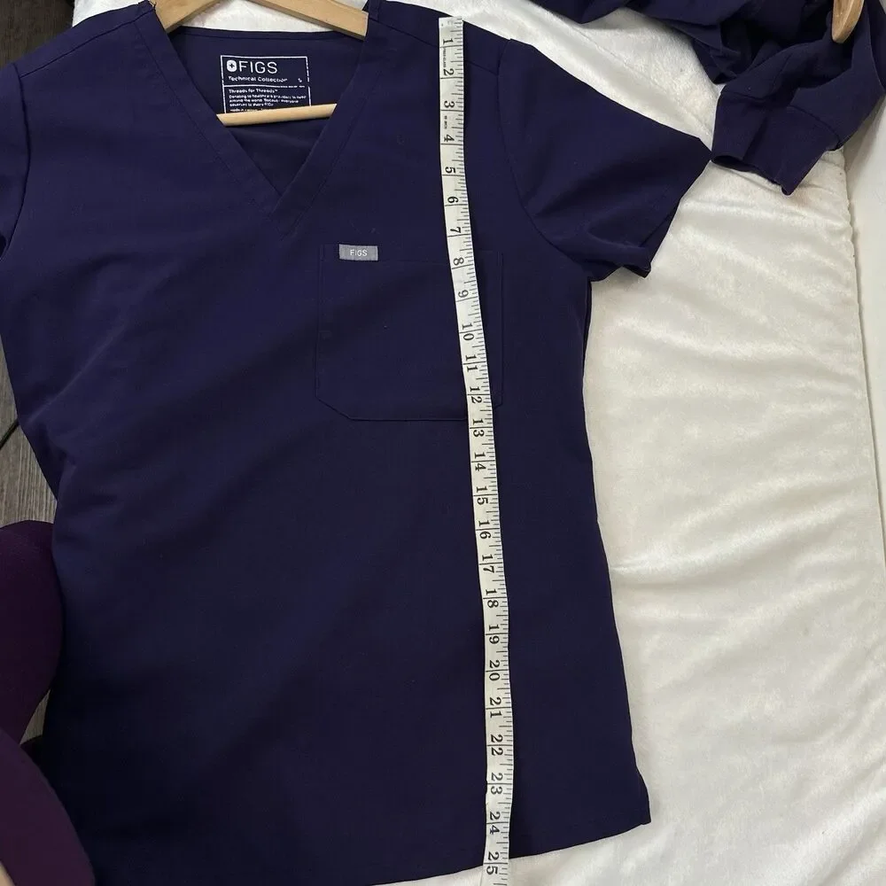 Figs Purple Jam Scrub Set M/S Medical Workwear Athleisure Minimalist Nurse - Picture 16 of 16